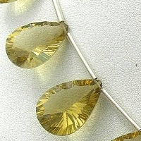 8 inch strand Beer Quartz  Concave Cut Pan