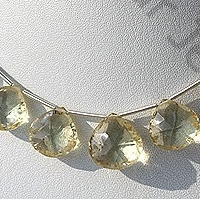 Scapolite Gemstone  Concave Cut Faceted Heart