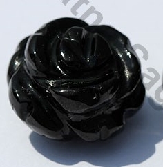 Black Tourmaline Half Drilled Gemstones