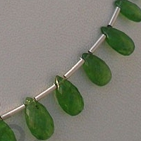 Tsavorite Gemstone  Flat Pear Briolette