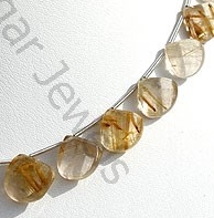 aaa Golden Rutilated Quartz Twisted Heart briolette