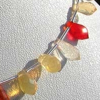 Mexican Fire Opal  Gemstone  Chandelier Briolettes