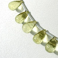 Lemon Quartz  Tear Drops Plain