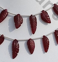 Ruby Gemstone Carved Beads