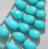aaa Sleeping Beauty Turquoise Flat Pear Plain
