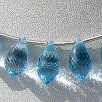 Blue Topaz Gemstone Chandelier Briolette