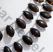 Smoky Quartz Gemstone Dolphin Shape Beads