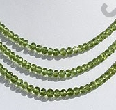 Peridot Gemstone Beads  Faceted Roundels