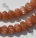 Orange Moonstone Carved Pumpkin