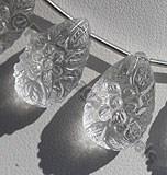 Crystal Gemstone Carved Flat Pear