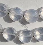 Lavender Quartz Faceted Coin