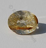Golden Rutilated Quartz Oval Facet