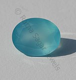 Sea Blue Chlacedony Oval Facet