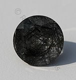 Black Rutilated Quartz Round Facet
