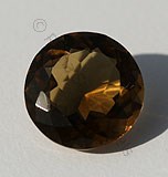 Cognac Quartz Round Facet