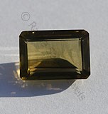 Olive Quartz Octagon Cut