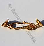18K ゴールド 2 サイド キャップ トグル クラスプ