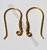 18K ゴールド フレンチ フック イヤー ワイヤー
