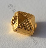 18K ゴールド ファセット ボックス ビーズ