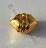 18K ゴールド ファセット六角形ビーズ