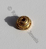18K ゴールド シンプル ビーズ キャップ