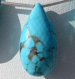 Sleeping Beauty Turquoise Flat Pear Briolette