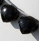 Black spinel Betel Briolette