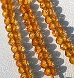 Mandairn garnet faceted Rondelles