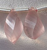 Rose Quartz Twisted Tear drops
