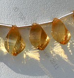 Honey Quartz Twisted Tear Drops