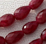 Ruby Gemstone Tear Drops Briolette
