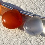 Peach Moonstone  Heart Plain